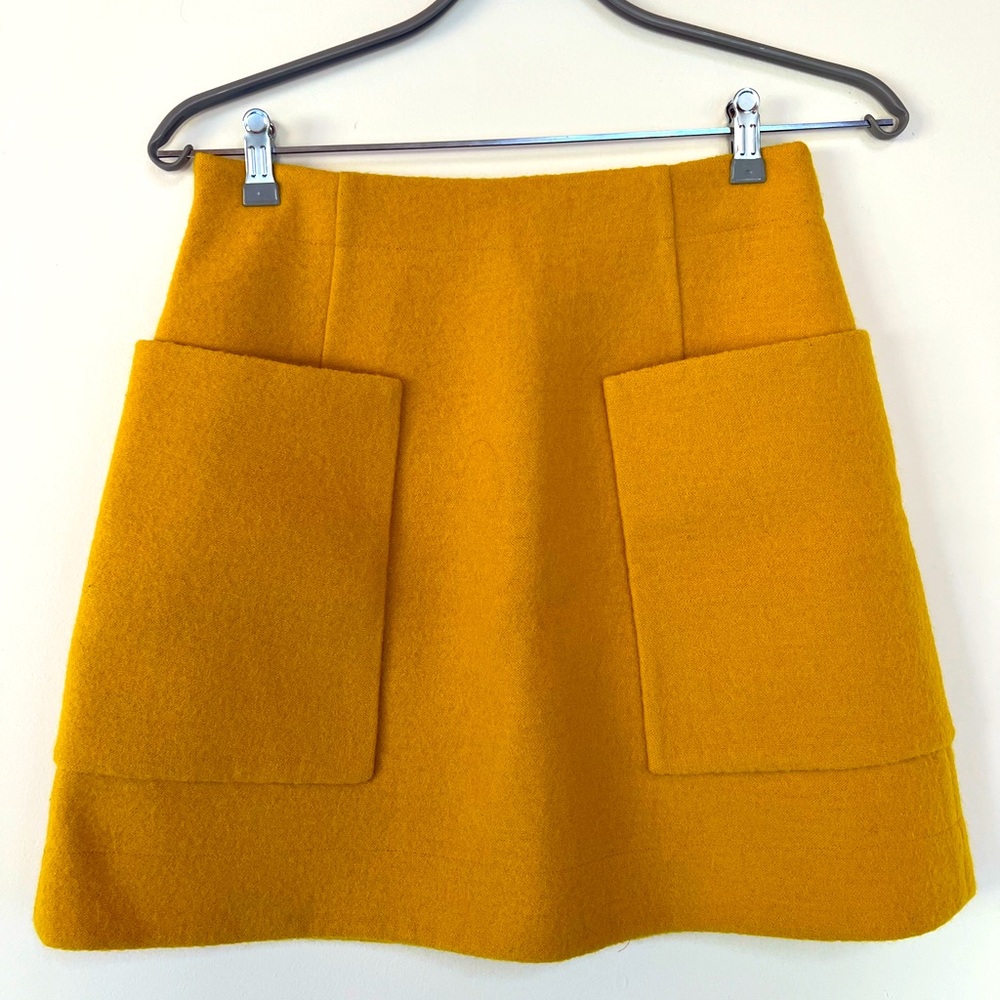 Yellow woolen COS mini skirt - Eu 36